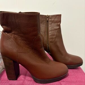 Brown Leather Ankle Boots
